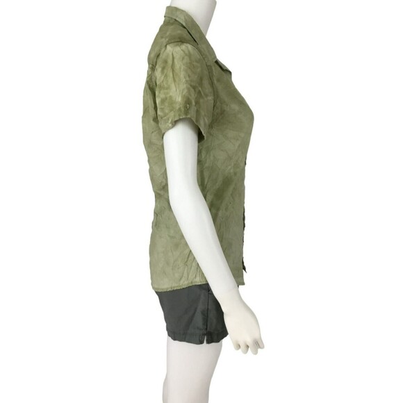 Frank & Eileen Women Billy Jean Shirt sz S Crinkle Button Up Casual Quiet Luxury - Picture 8 of 15